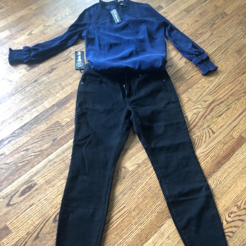 NWT Women’s Urbane Black Twill pants, size 8